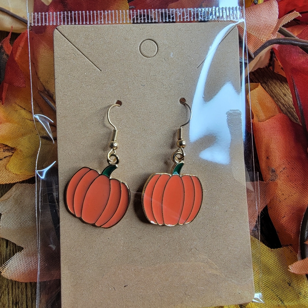 🍁8 Final!! Pumpkin Earrings